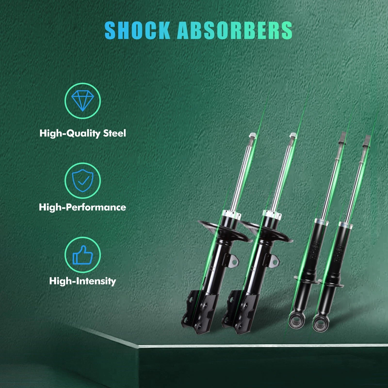 Set of 4 Struts for Toyota Prius (2004–2009)