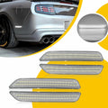 2X White Clear Lens Rear LED Bumper Side Marker Lights for Ford Mustang (2010–2014)