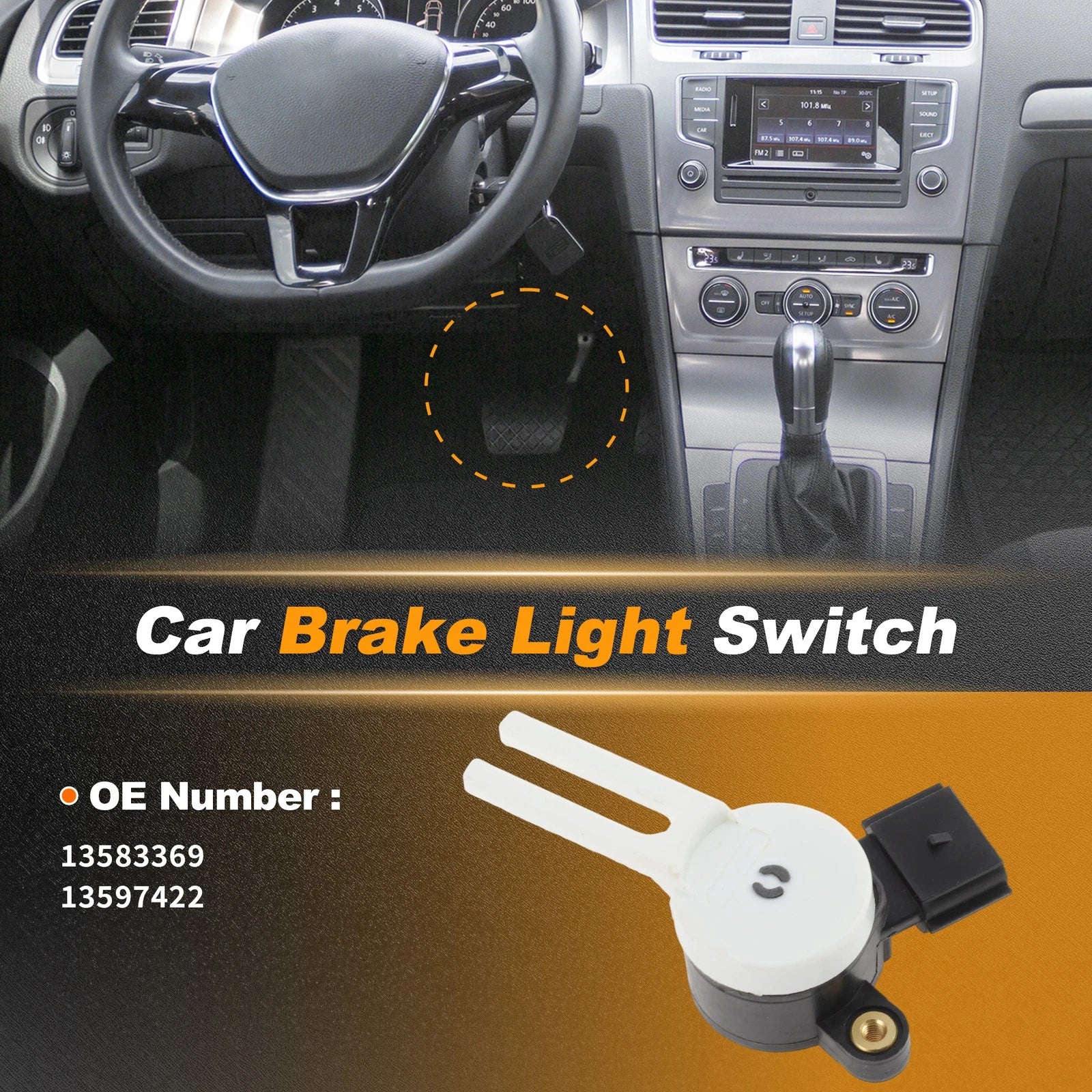Brake Light Switch for Chevrolet Silverado 1500 (2015–2023) 13583369