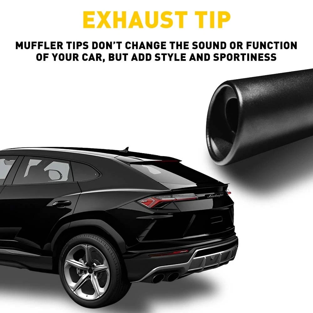 Matte Black Stainless Steel Exhaust Pipe Tail Muffler Tip for