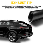 Matte Black Stainless Steel Exhaust Pipe Tail Muffler Tip for