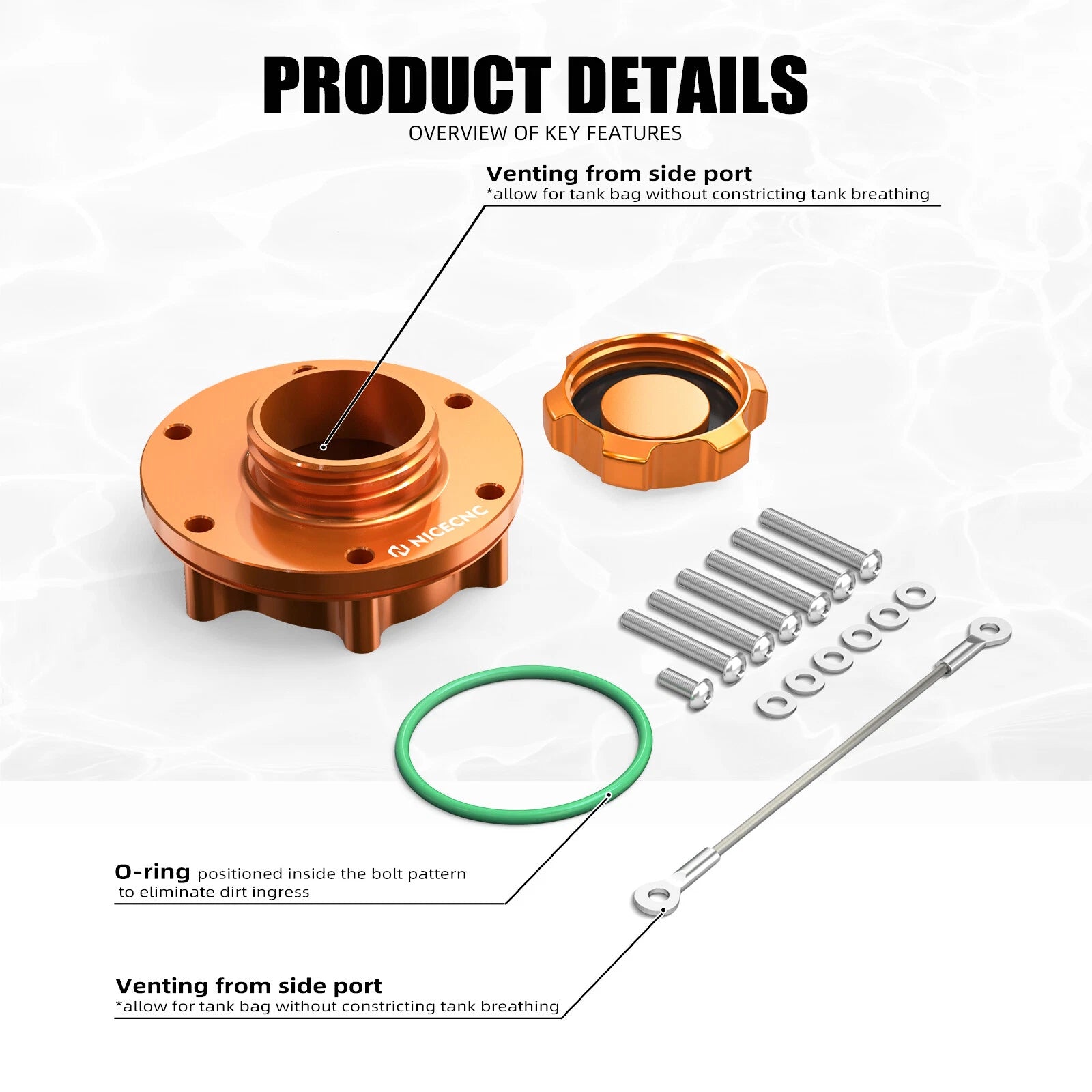 Fuel Filler Cap Seal O-ring Kit for KTM 890 Adventure R/S/Rally (2019–2023)