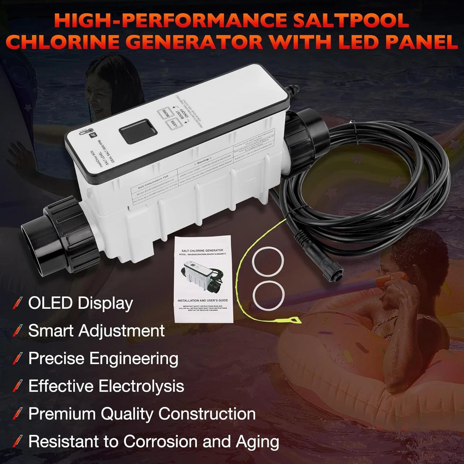 Salt Chlorine Generator Cell for Pentair IntelliChlor IC60 (60000 Gallon)