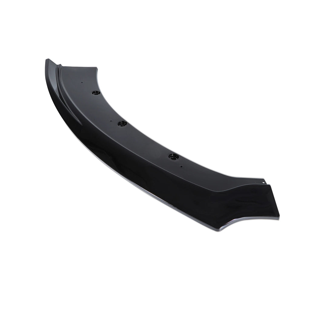 3PC Front Bumper Lip Spoiler Splitter for Ford Mustang (2015–2018) Glossy Black