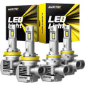 4Pcs 9005 H11 LED Headlight Bulb Kit for High Low Beam (10000LM)