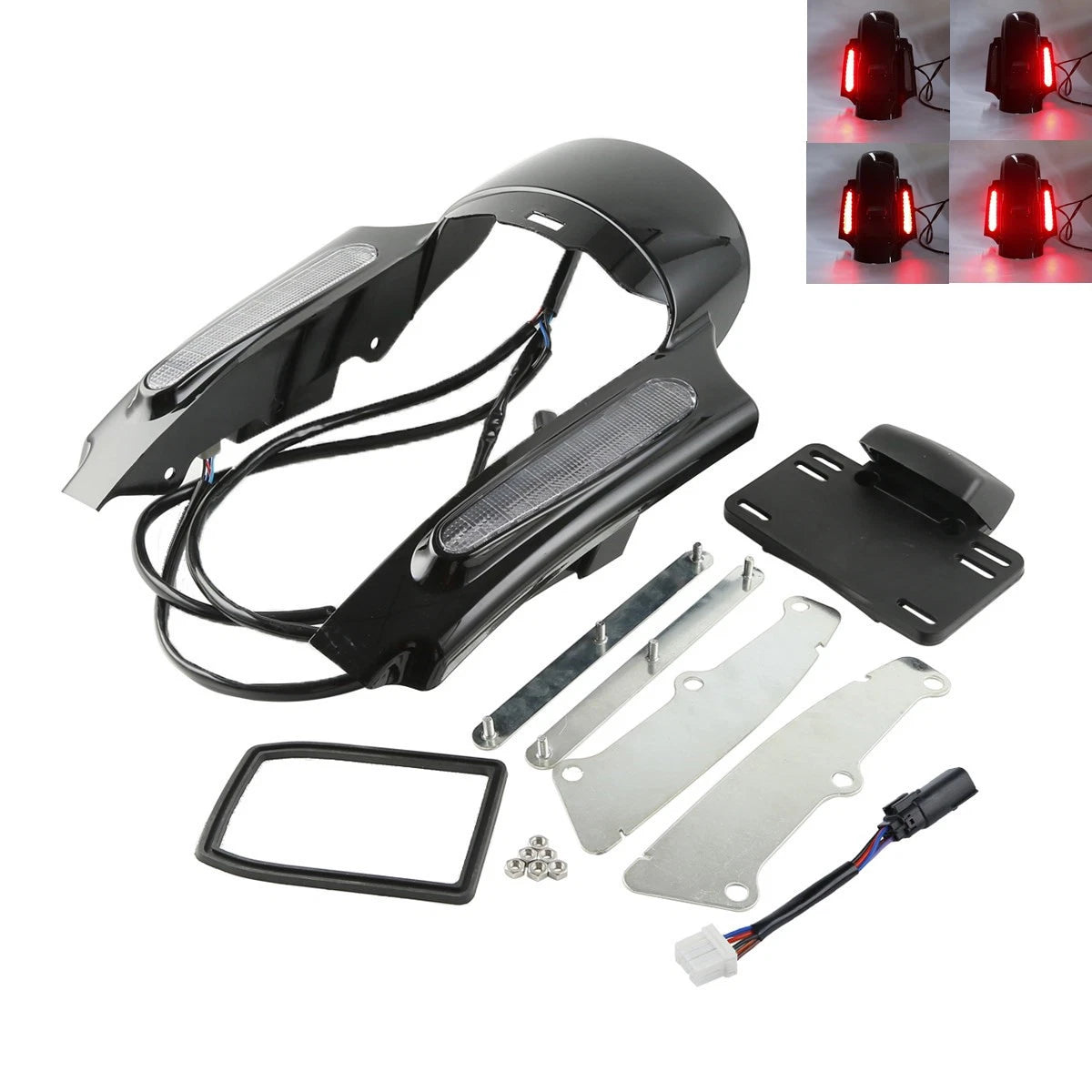 Rear Fender Fascia Set for Harley Touring Road King Glide (2009–2013)