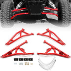 Red High Clearance Steel Front A Arms for Polaris RZR XP Turbo / 4 1000 (2014–2023)