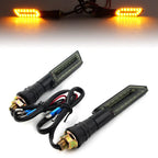 Amber LED Turn Signal Lights for Universal Motorcycle - 12V