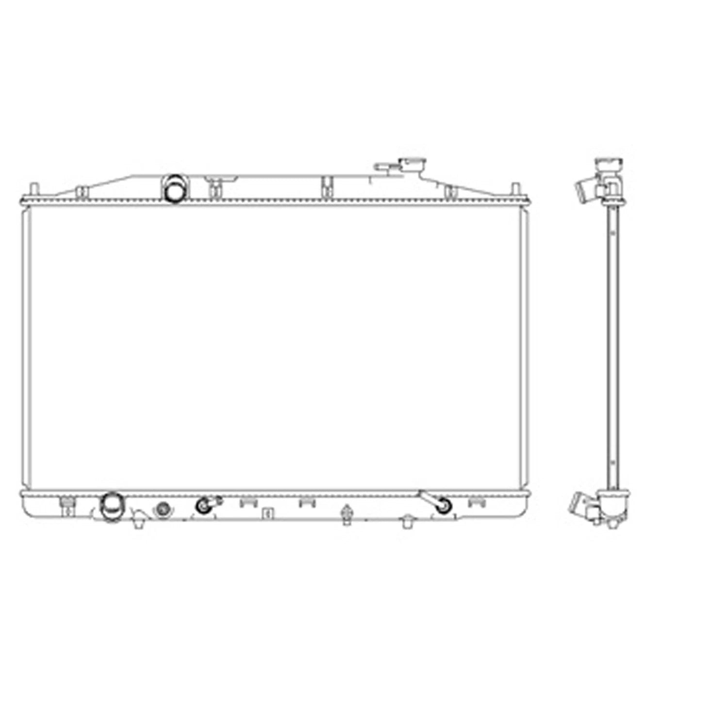 Replacement Plastic/Aluminum Radiator For 2014-2017 Honda Odyssey