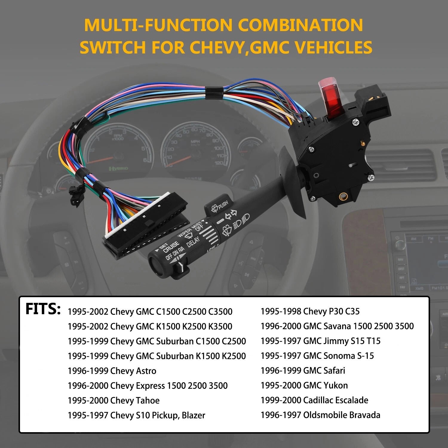 Turn Signal Switch for GMC Suburban C/K 1500 2500 (1992-1999)