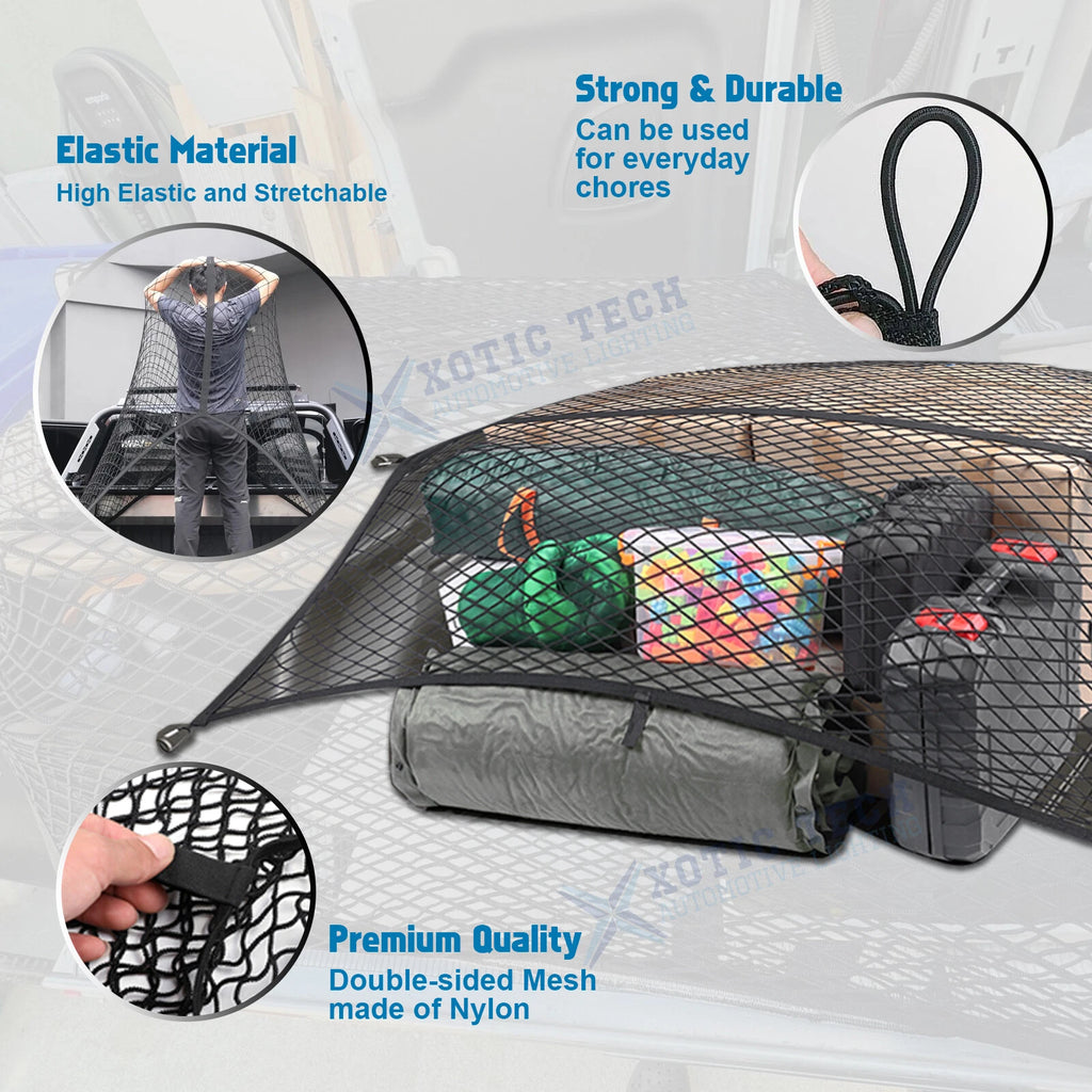 Envelope Style Rear Cargo Net Tailgate Holder Bag for Dodge Ram (2019-2025)
