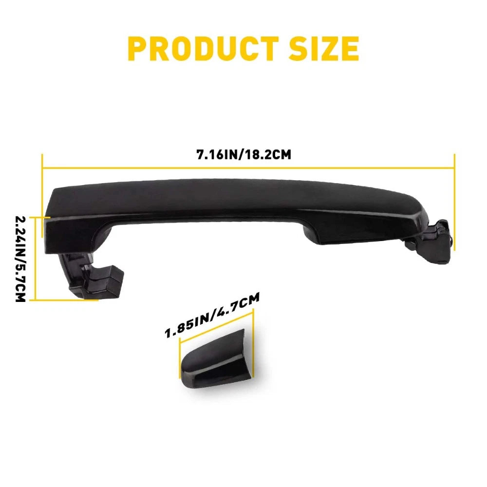 Door Exterior Handle for Toyota Corolla (2003–2013) Rear Left/Right Black