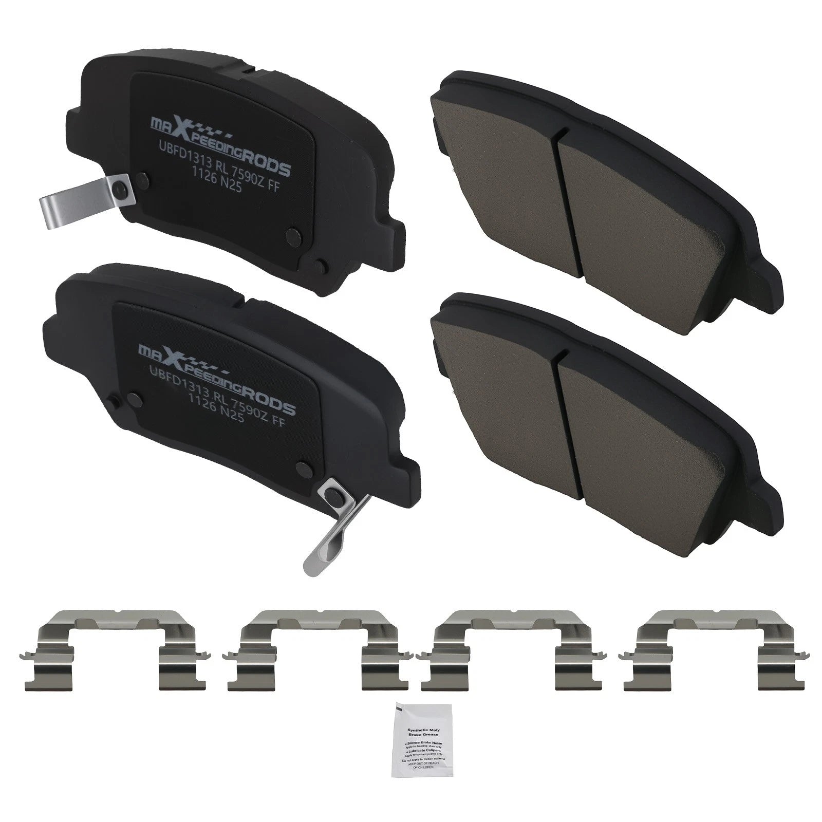 Front Ceramic Brake Pads Kit for Hyundai Azera (2012–2017) / Kia Rondo (2014–2017)