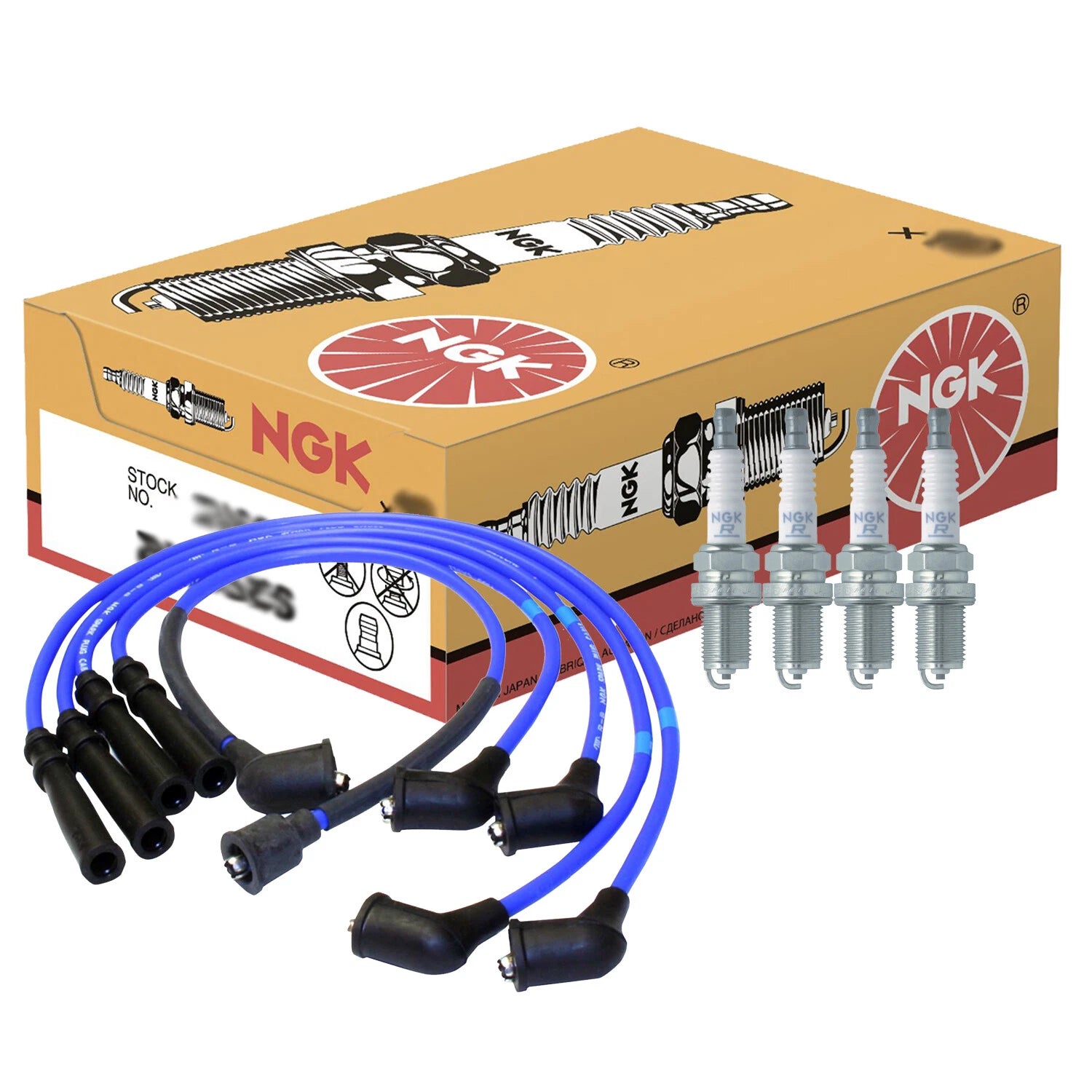 Set of 4 NGK Standard Spark Plugs for Mazda MX-3, Protege (1992–1998)
