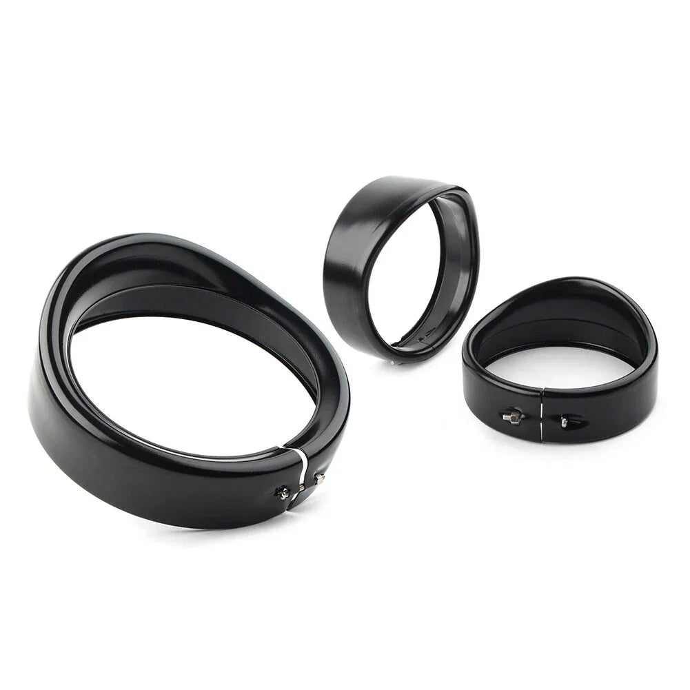 7" 4.5" Fog Headlight Trim Ring Bezel Visor Cover for Harley Touring