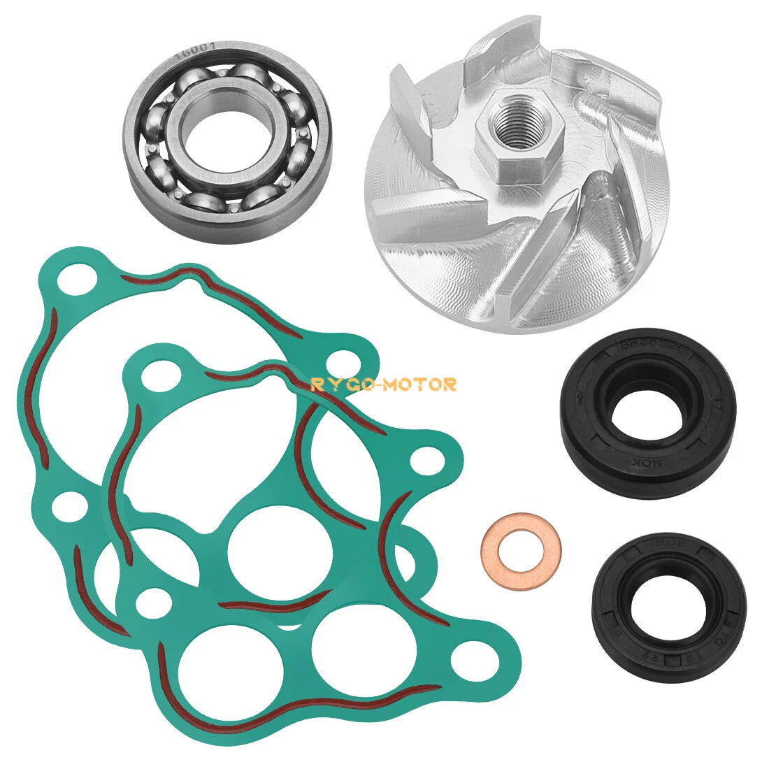 Water Pump Impeller Bearing Gasket Kit for Honda CR500R (1986–2001) 19215-KA5-690