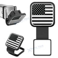 Universal 2" Silver Flag Tow Hitch Cover for 4-Way Flat Insert (2015–2025)