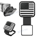 Universal 2" Silver Flag Tow Hitch Cover for 4-Way Flat Insert (2015–2025)
