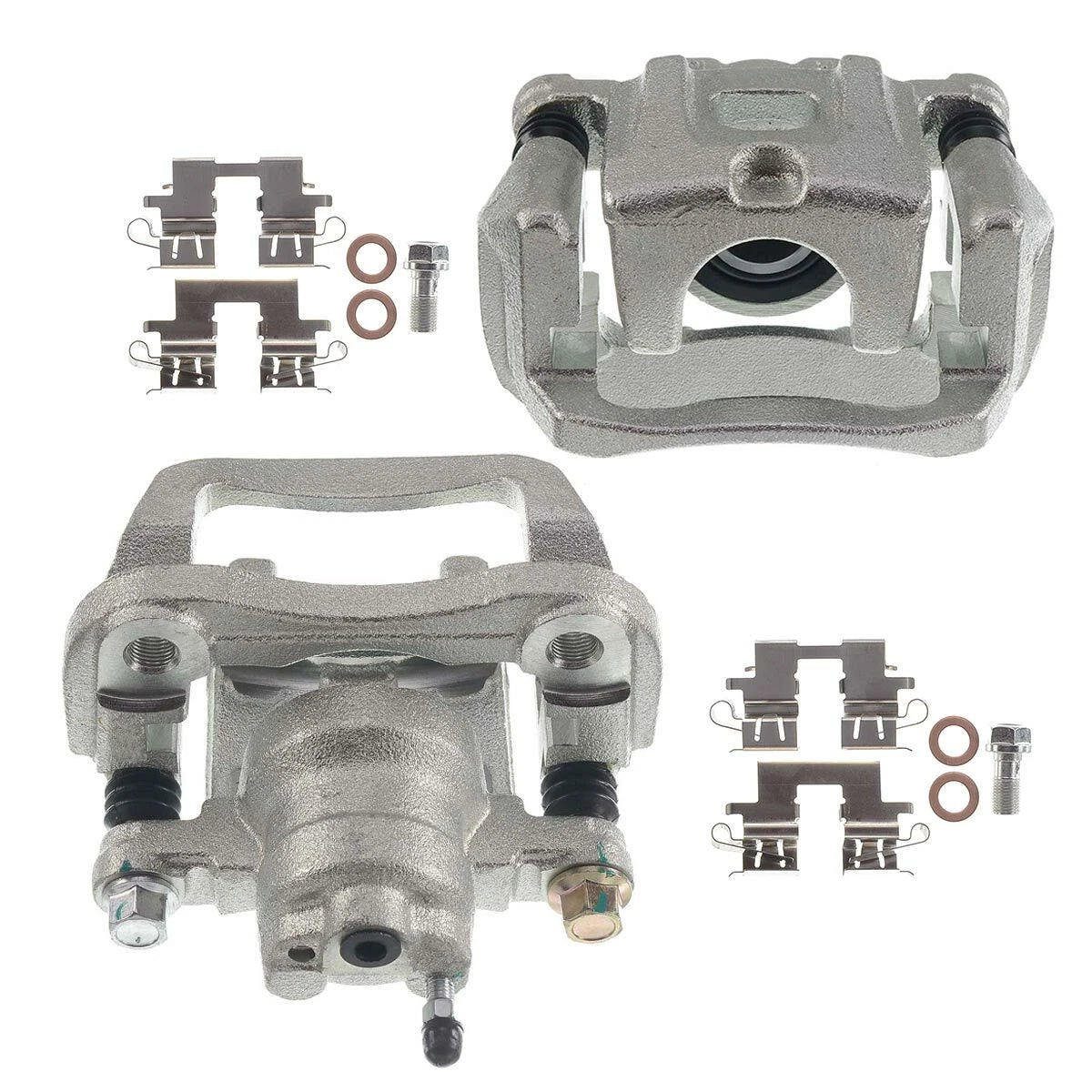 4x Front & Rear Brake Calipers w/ Bracket for Toyota Highlander (2004-2007)