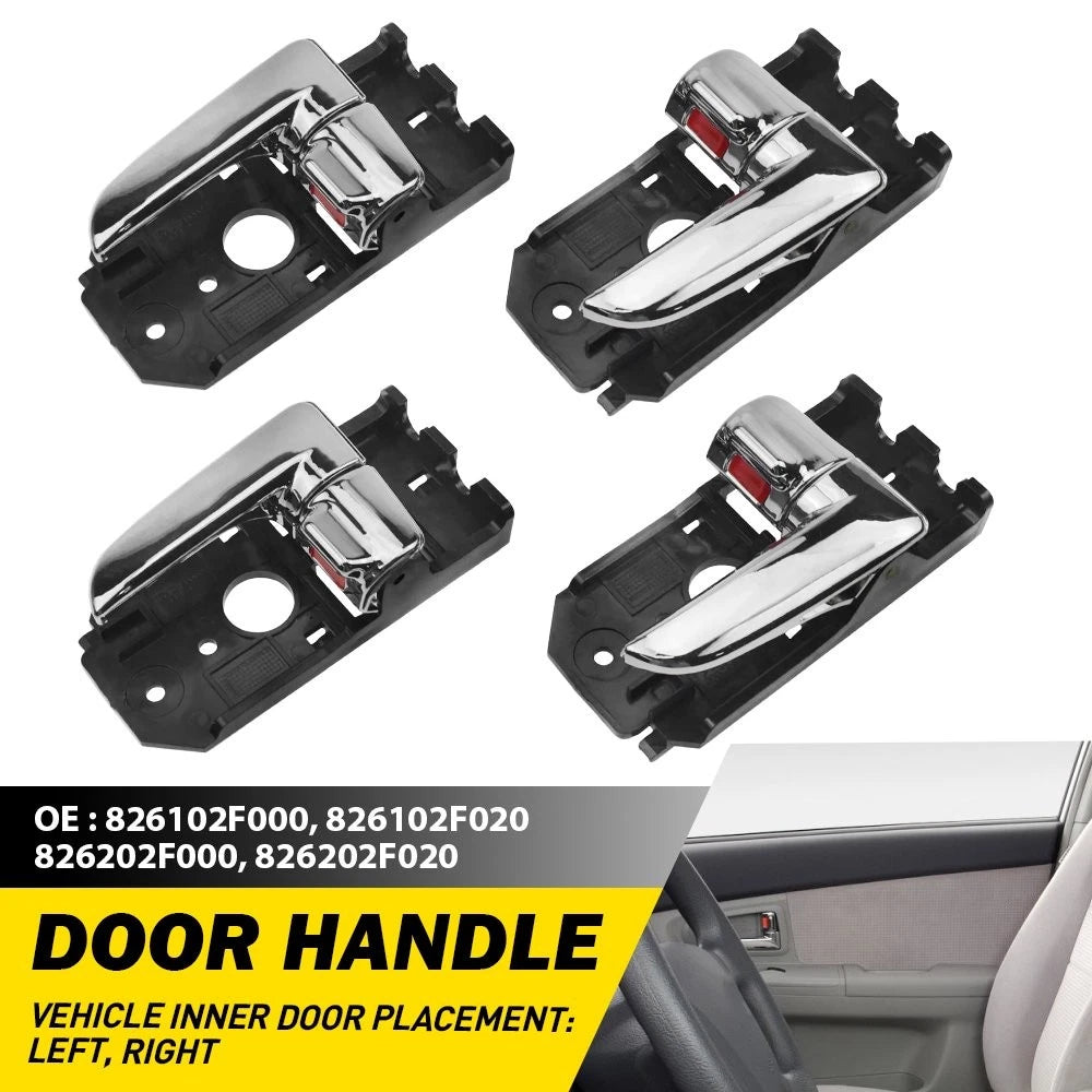 Set of 4 Outside Door Handles for Kia Spectra (2000–2009) - Primed Gray
