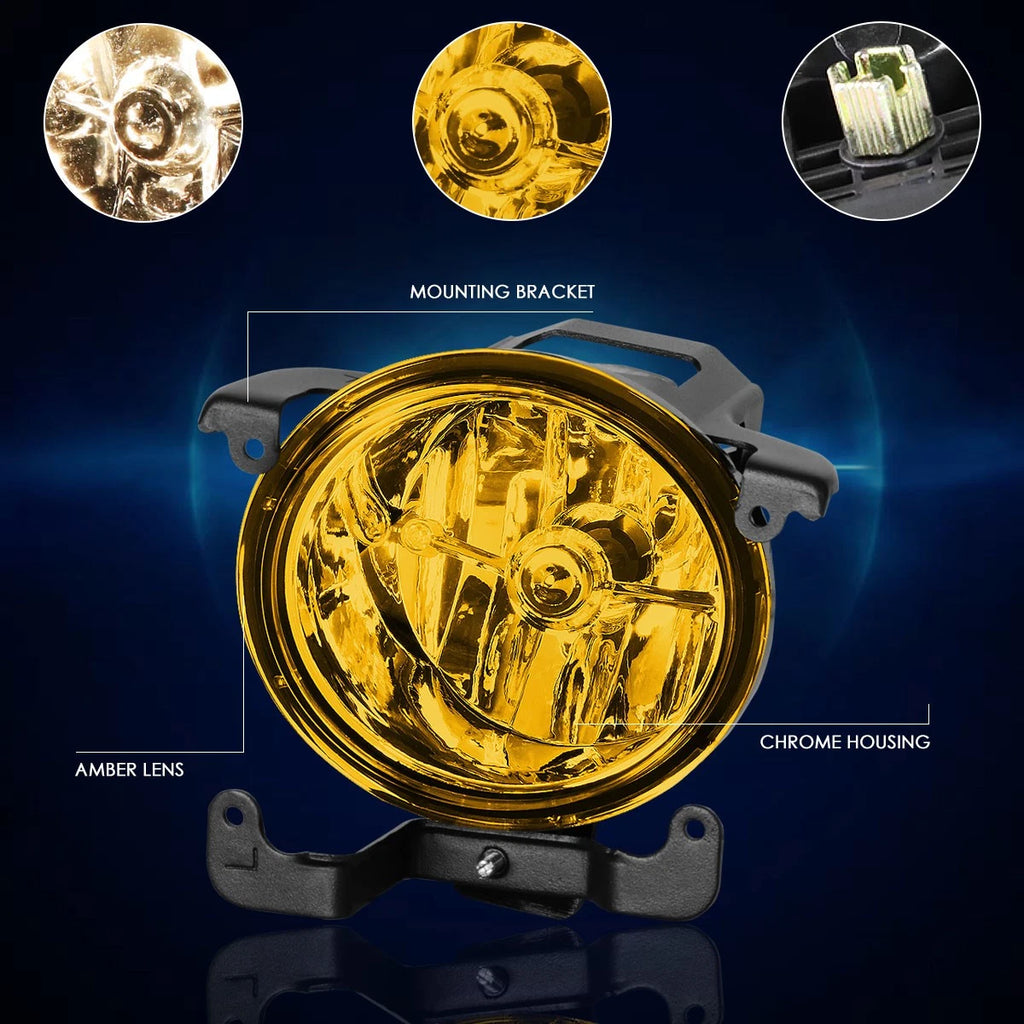 Fog Lights with Switch for Hyundai Accent (2003–2006) - Amber Lens