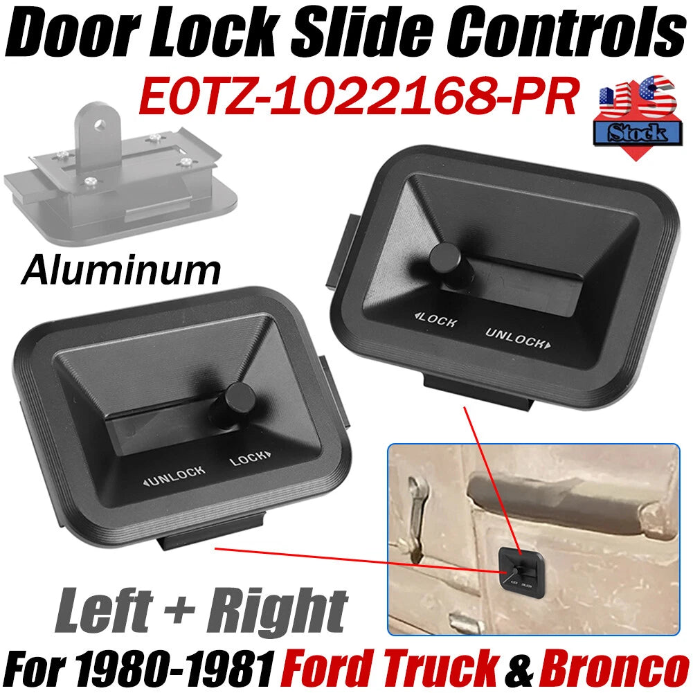 Door Latch Lock Slide Controls for Ford Truck Bronco (1980–1981) E0TZ-1022168-PR