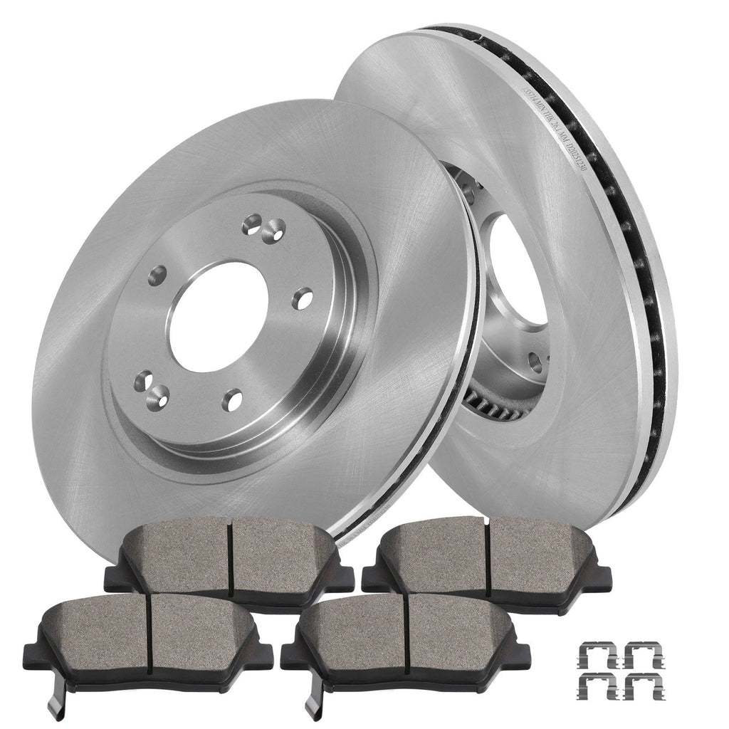 Front Brake Rotors & Ceramic Pads for Hyundai Santa Fe, Kia Sorento
