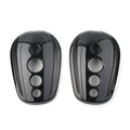Black Oval Rearview Mirror Covers for Harley Dyna, Street Glide, Softail, Sportster