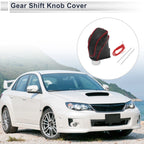 1 Pc Gear Shift Knob Cover for Subaru Impreza (2017–2023) Pebbled Black Red