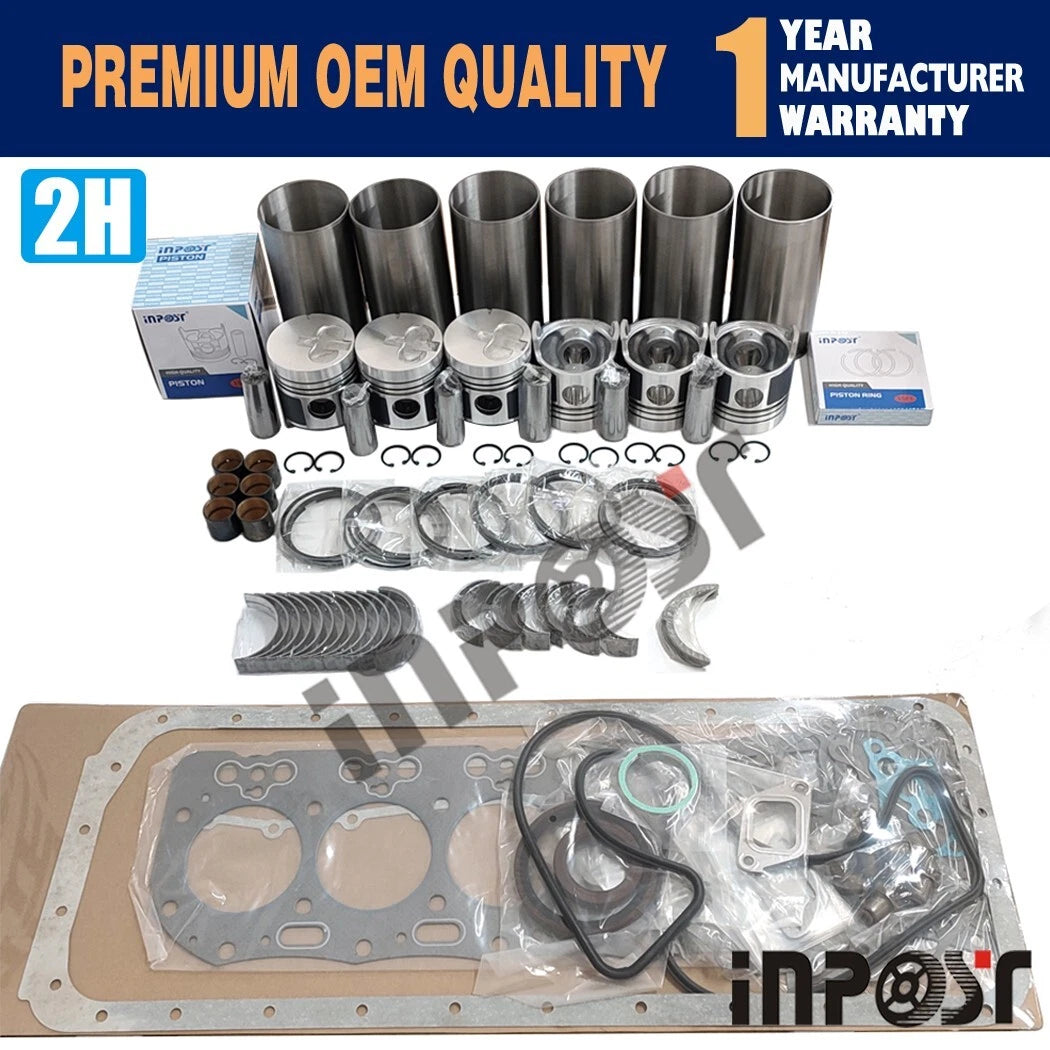 Engine Rebuild Kit for Toyota 2H (1970–1980) - Gaskets, Pistons, Liners, Bearings, Rings