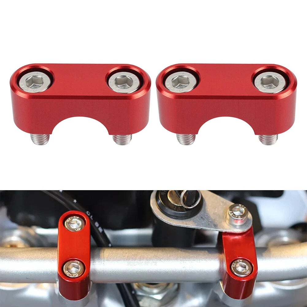 2pcs Red Handlebar Clamp Cover for Honda CRF300L Rally (2021–2024)