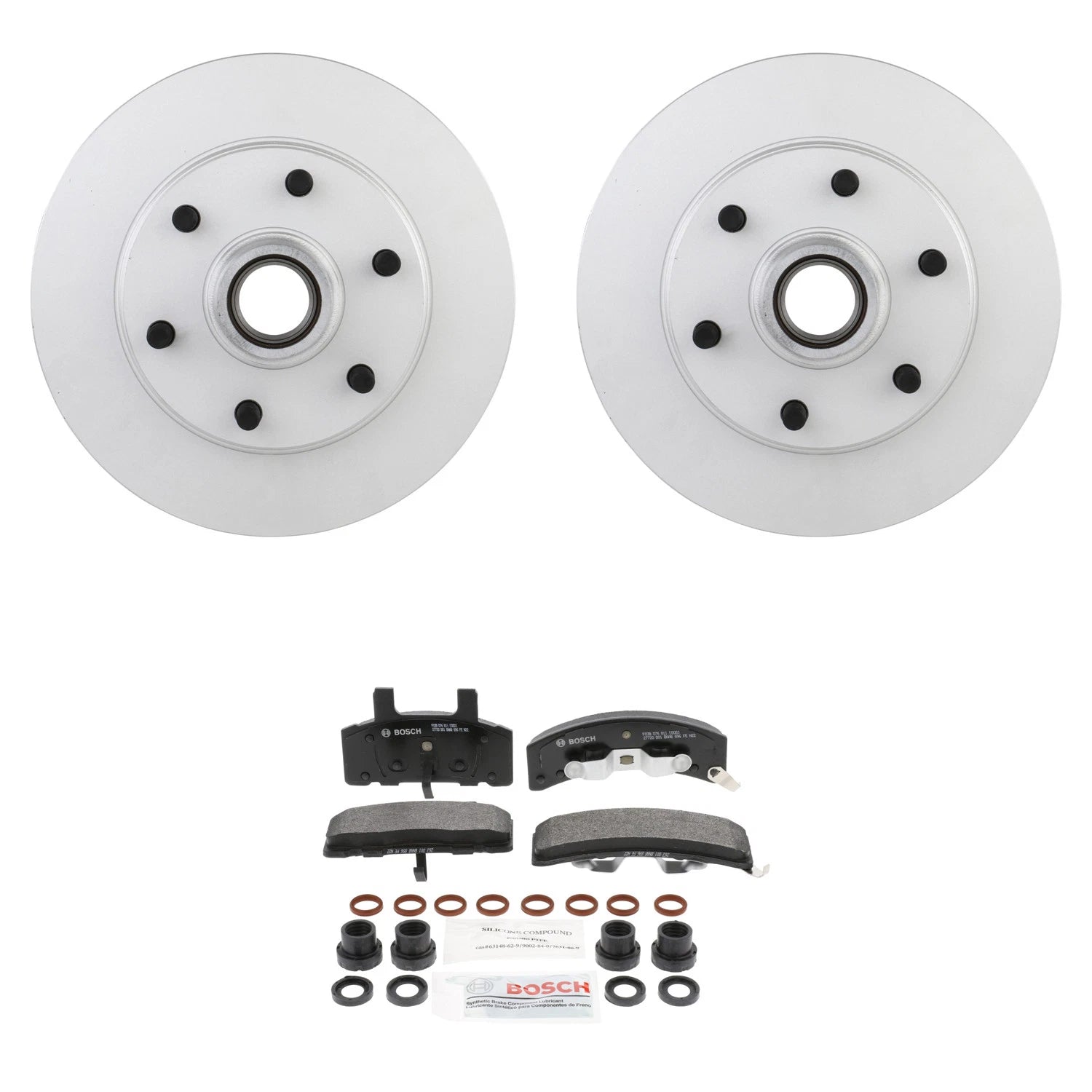 Set of 2 Bosch Quietcast Semi-Met Disc Brake Rotors for C2500 K2500 (1999–2004)