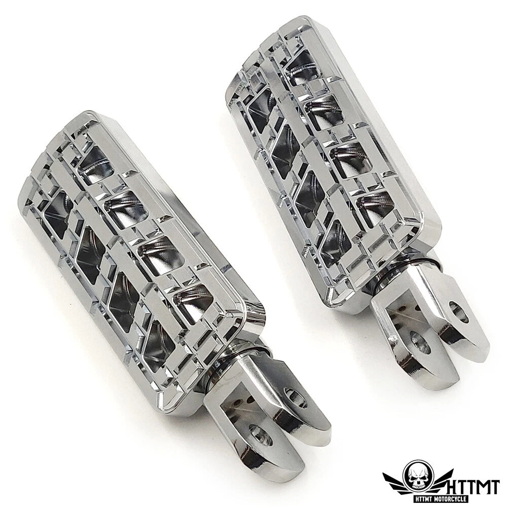 Chrome CNC Dominator Cut Foot Peg for Harley FXBB FXBR FXBRS FXLR (2018–2023)