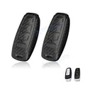 Carbon Fiber Style Hard Shell Key Fob Cover Case for Audi (2017–2020)