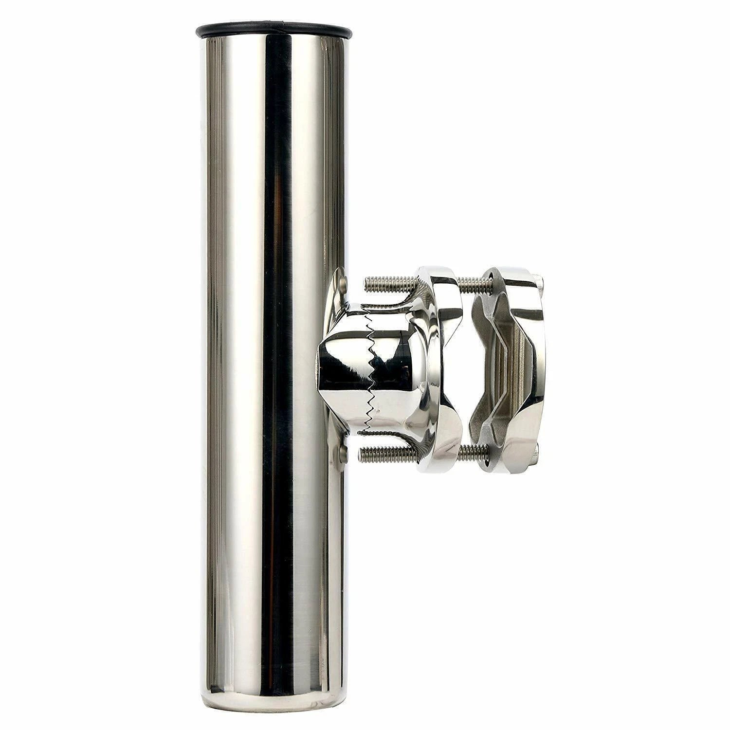 2X Stainless Rail Mount Clamp Fishing Rod Holder for 1-1/4" to 2" Rails