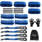 Set of 2 Ratchet Tie Down Straps 1.6in x 8ft 5208 lb for Truck Trailer