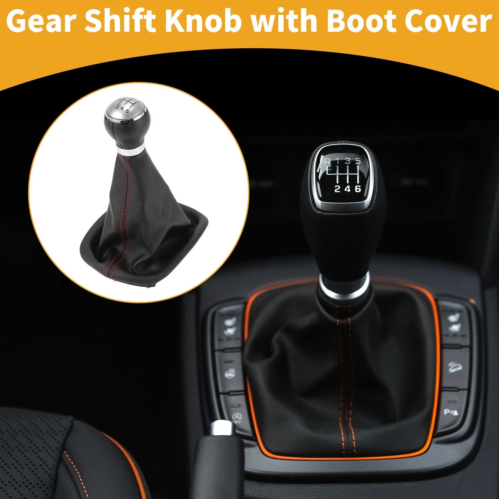 6 Speed Gear Shift Knob with Cover for VW Passat (2005–2010)