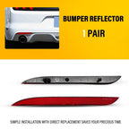Set of 2 Red Rear Bumper Reflectors for Ford Mustang (2015–2017) EXV