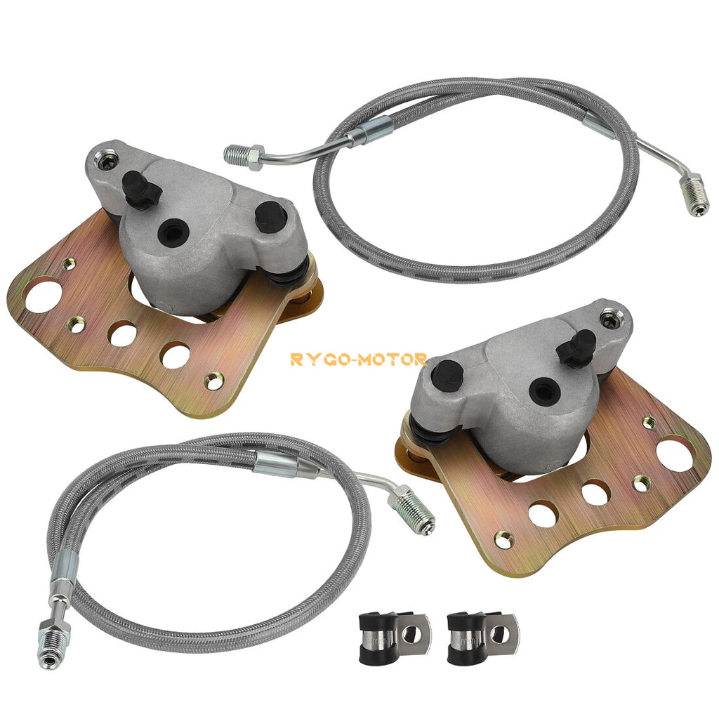 Front Brake Calipers w/Pads & Lines for Polaris Magnum 325 330 500 (2001–2004)