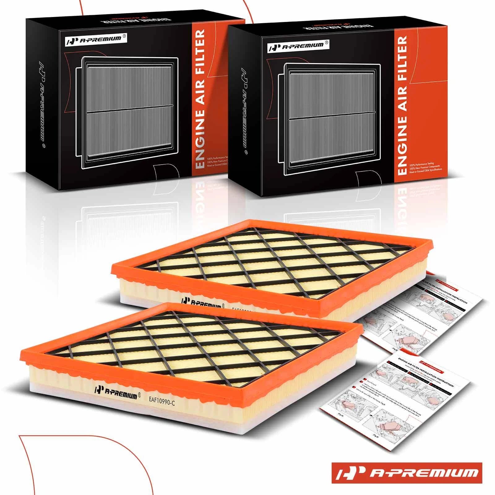 2X Engine Air Filter for Chevrolet Cruze (2011–2015) & Buick Verano (2013)