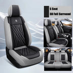 Leather Car Seat Full Set for Toyota (5-Seat, Black & Gray)