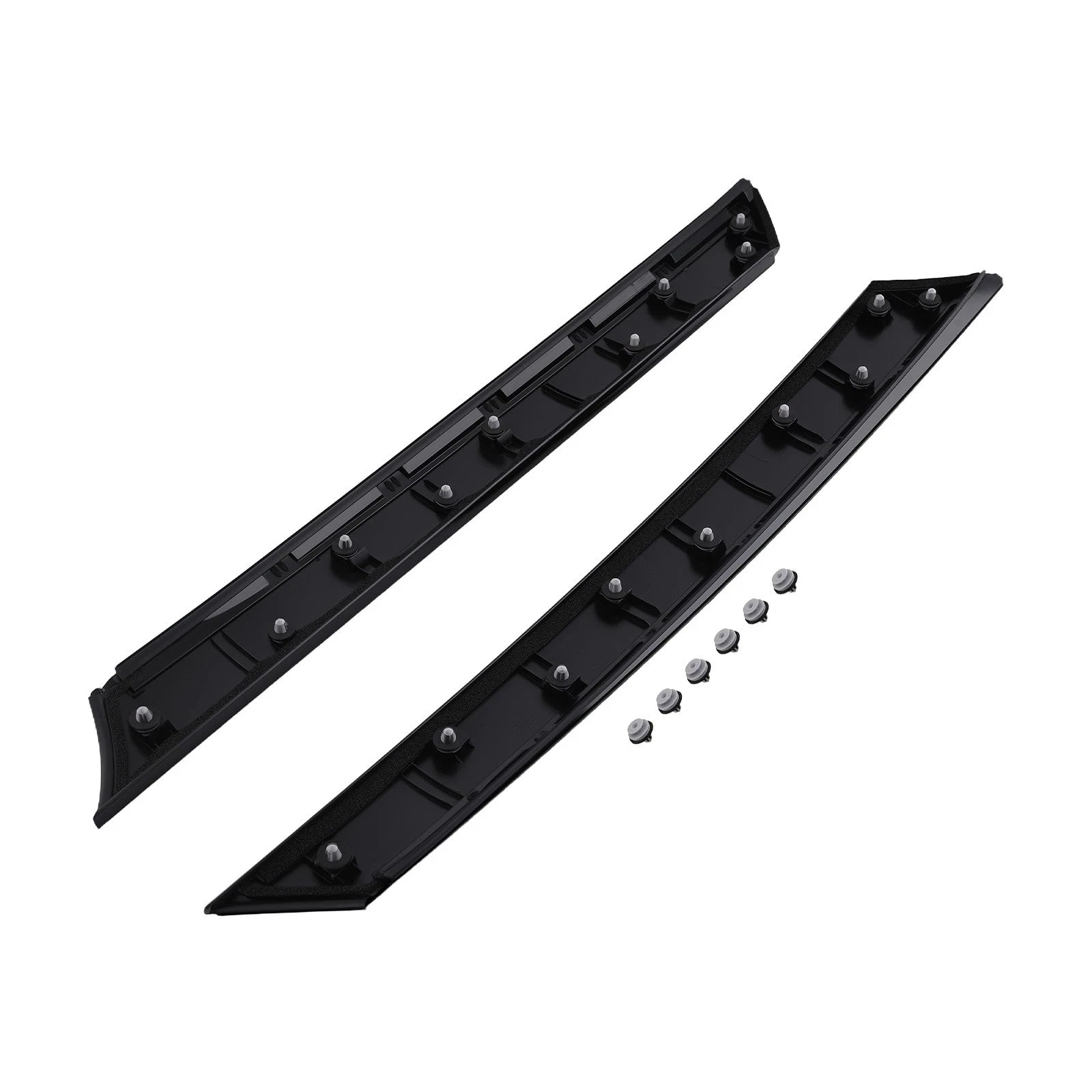 Set of 2 Front Side Pillar Trim Molding for Kia Soul (2010–2013) Black ABS