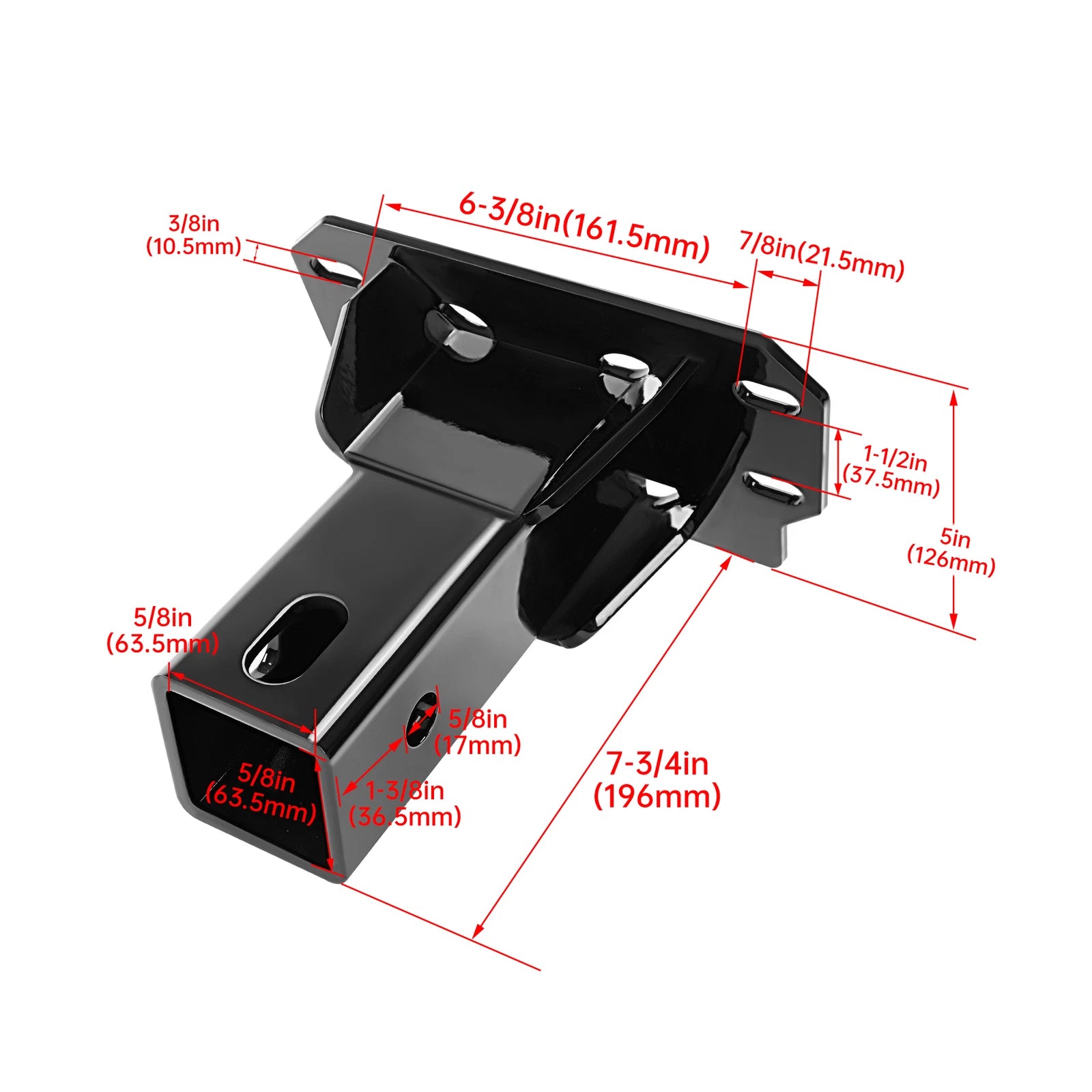Steel Trailer Hitch Receiver 2" for Polaris Ranger 1000 XP (2018–2024)