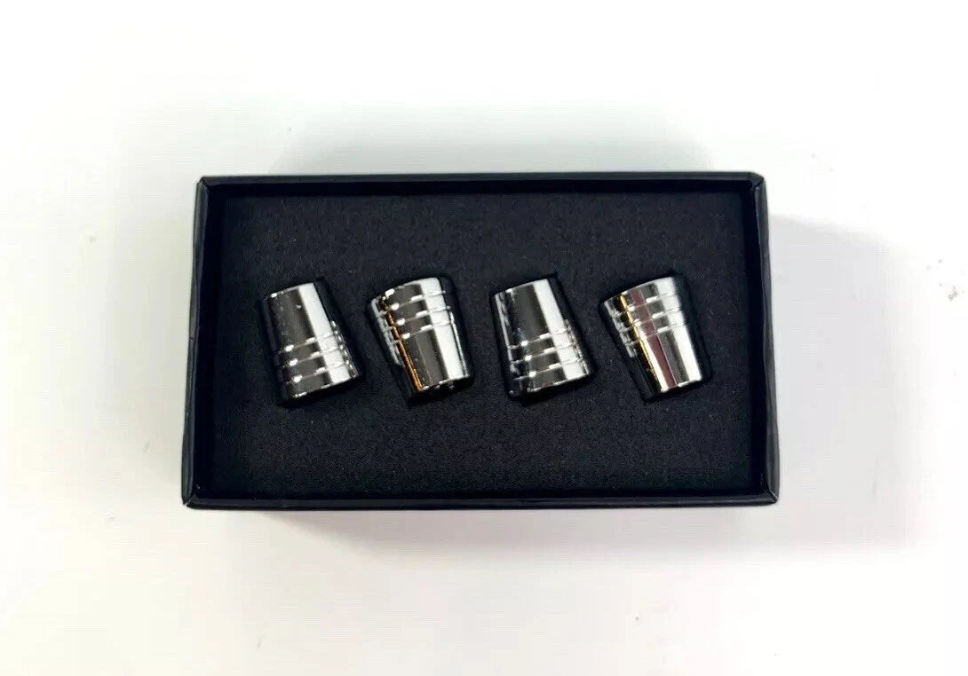 Valve Stem Caps Premium Chrome Tapered With Dodge Logo for Dodge (2010–2024)