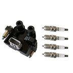 Set of 4 Platinum Spark Plugs & Ignition Coil for Subaru Forester Impreza (2009–2011)