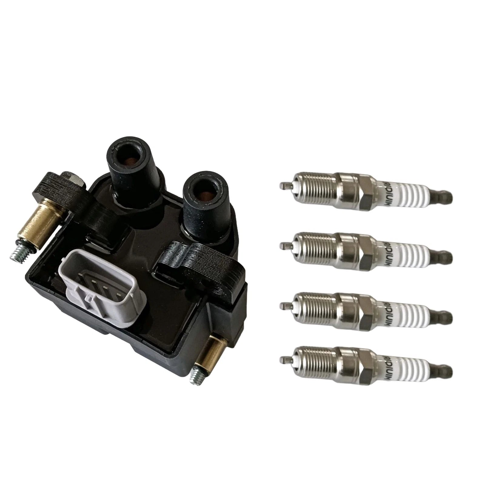 Set of 4 Platinum Spark Plugs & Ignition Coil for Subaru Forester Impreza (2009–2011)