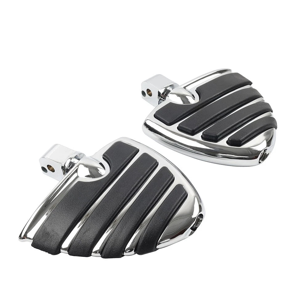 2X Chrome Rear Passenger Footrest Pedal for Harley FXBR Breakout (2018–2019)