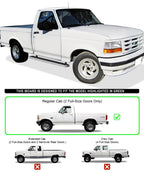 5-Inch Running Boards for Ford Bronco F150 Regular Cab (1980-1996)