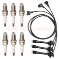 Set of 4 Spark Plugs & Ignition Wires for Toyota 4Runner Tacoma (K16TR11, TE66)
