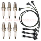Set of 4 Spark Plugs & Ignition Wires for Toyota 4Runner Tacoma (K16TR11, TE66)